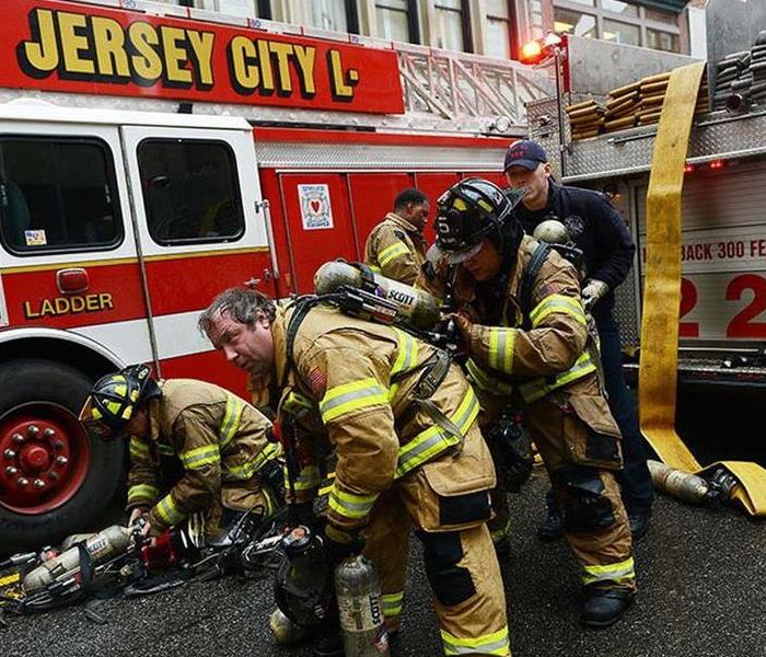 Jersey City Fire Fighters in Action.
